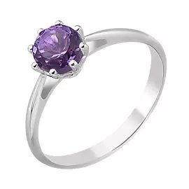 Кольцо из серебра с аметистом 11-0937-23-07