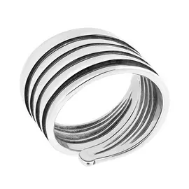 Кольцо из серебра с чернением и родированием И1-859-24-00