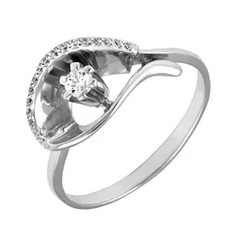 Кольцо из серебра с фианитами 11-0191-231