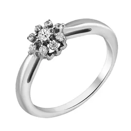 Кольцо из серебра с фианитами 11-0432-231