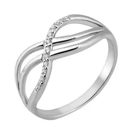 Кольцо из серебра с фианитами 11-1017-23-01