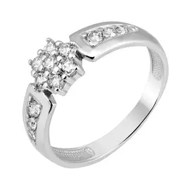 Кольцо из серебра с фианитами 11-1197-23-01