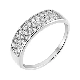 Кольцо из серебра с фианитами 11-1487-23-01