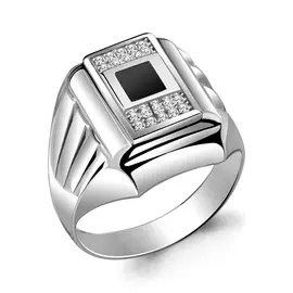 Кольцо из серебра с фианитами 62115Ч