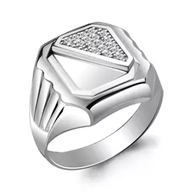 Кольцо из серебра с фианитами 62121А