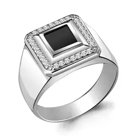 Кольцо из серебра с фианитами 62125Ч