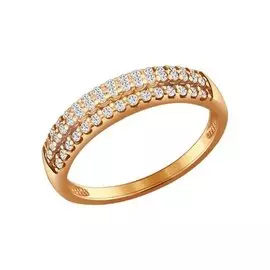 Кольцо из серебра с фианитами 93010524