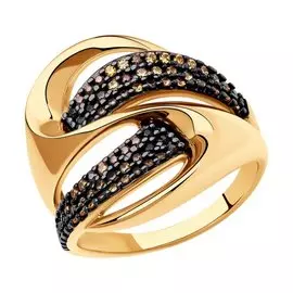 Кольцо из серебра с фианитами 93010853