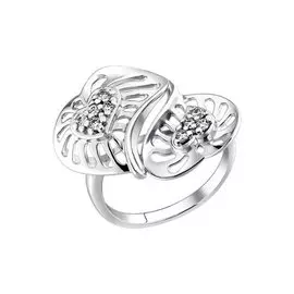 Кольцо из серебра с фианитами 94010303