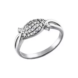 Кольцо из серебра с фианитами 94010623