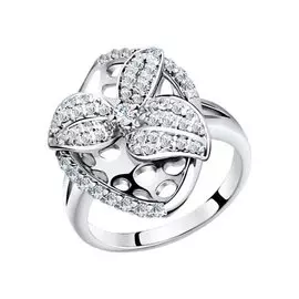 Кольцо из серебра с фианитами 94010702