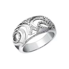 Кольцо из серебра с фианитами 94011069