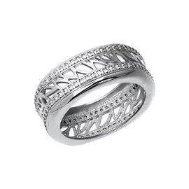 Кольцо из серебра с фианитами 94011071