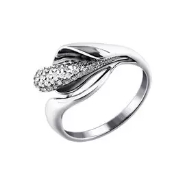 Кольцо из серебра с фианитами 94011105