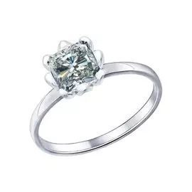 Кольцо из серебра с фианитами 94011568