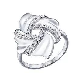 Кольцо из серебра с фианитами 94011860