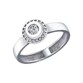 Кольцо из серебра с фианитами 94011961