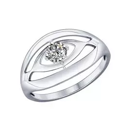 Кольцо из серебра с фианитами 94012149