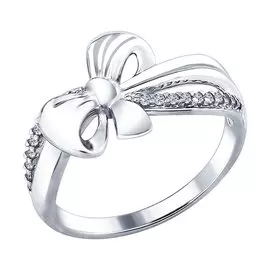 Кольцо из серебра с фианитами 94012326