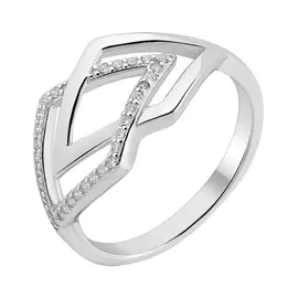 Кольцо из серебра с фианитами B18238R