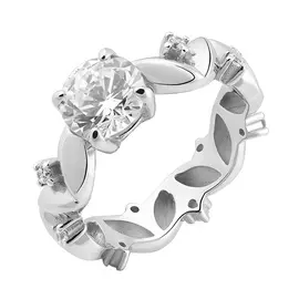 Кольцо из серебра с фианитами B18282R