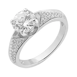 Кольцо из серебра с фианитами B18287R