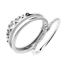 Кольцо из серебра с фианитами И1-1646-23-01