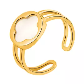 Кольцо из серебра с фианитами с позолотой И1-929-27-61