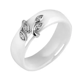 Кольцо из серебра с фианитами с родированием G-TC-450R-WW