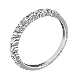 Кольцо из серебра с фианитами с родированием У11-0008-23-01