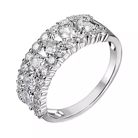 Кольцо из серебра с фианитами SR0185001