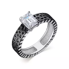 Кольцо из серебра с фианитом 01-2460/00СВ-07
