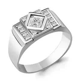 Кольцо из серебра с фианитом 62056А