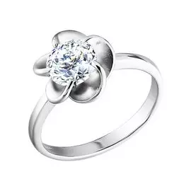 Кольцо из серебра с фианитом 94010214