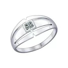 Кольцо из серебра с фианитом 94012147