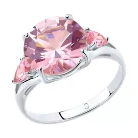 Кольцо из серебра с фианитом 94012784