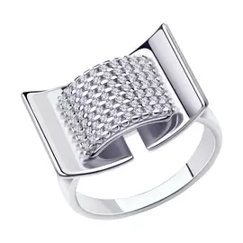 Кольцо из серебра с фианитом 94013164