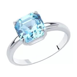 Кольцо из серебра с кристаллом swarovski 94013124