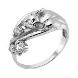 Кольцо из серебра с куб. цирконием 33-16002