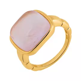 Кольцо из серебра с кварцем с позолотой И1-1165-27-61