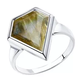 Кольцо из серебра с лабрадоритом 92011966