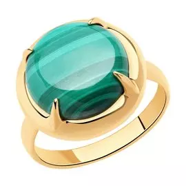 Кольцо из серебра с малахитом 83010063