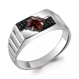 Кольцо из серебра с нанокрислаллом гранатом 6561903Ч