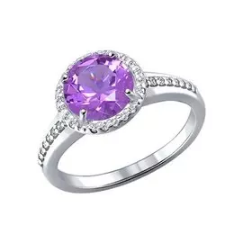 Кольцо из серебра с наноситаллом 92011169