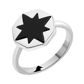 Кольцо из серебра с ониксом И1-1488-23-62