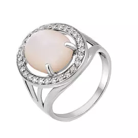 Кольцо из серебра с перламутром и фианитами 11-0963-23-63