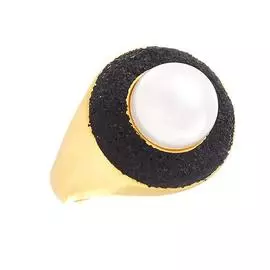 Кольцо из серебра с позолотой и родированием 1101772-0006820201