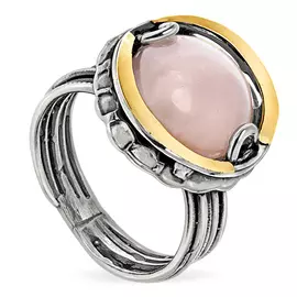 Кольцо из серебра с позолотой и родированием SAR650RQ