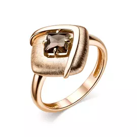 Кольцо из серебра с раух-топазом 01-2077/00РТ-06