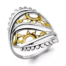 Кольцо из серебра с родированием 54541